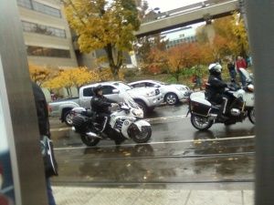 Police look kind of cool on motorcycles